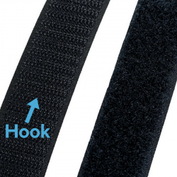 Fita Hook&Loop Preto 25mm ·...