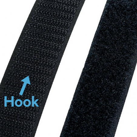 Fita Hook&Loop Preto 25mm · Hook (macho) · PN-0075OL