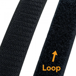 Fita Hook&Loop Preto 25mm ·...