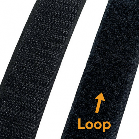 Fita Hook&Loop Preto 25mm · Loop (fêmea) · PN-0076OL