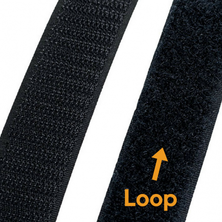 Hook & Loop Fastener Black 25mm · Loop · PN-0076-OL
