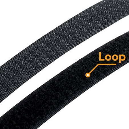 Fita Hook&Loop Preto 20mm · Loop (fêmea) · PN-0078OL