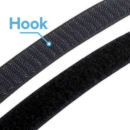 Fita Hook&Loop Preto 20mm · Hook (macho) · PN-0077OL