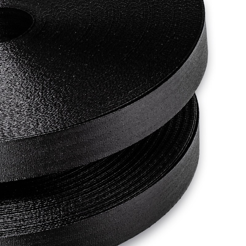 Pvc Sangle Sangle enduite de PVC · 47mm · 100Mt · 2,4 Ton (Noir)