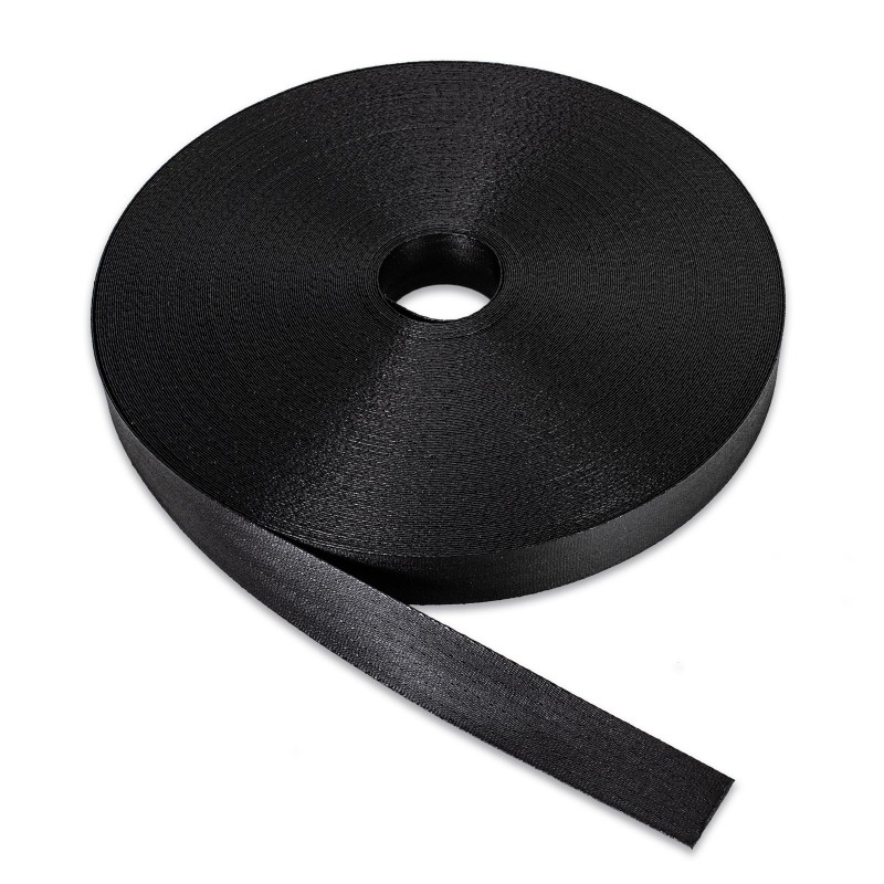 PVC Coated bing · 47mm · 100Mt · 2,4 Ton (Black) Temporarily