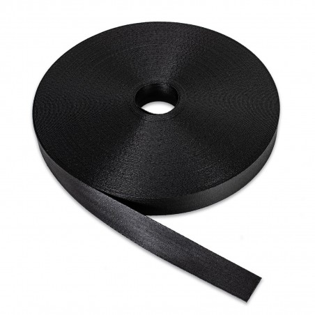 Sangle enduite de PVC · 47mm · 100Mt · 2,4 Ton (Noir)